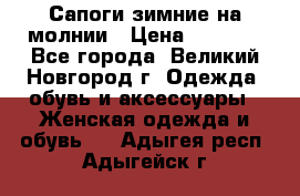 Сапоги зимние на молнии › Цена ­ 5 900 - Все города, Великий Новгород г. Одежда, обувь и аксессуары » Женская одежда и обувь   . Адыгея респ.,Адыгейск г.